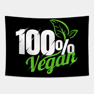 Vegetarian Logo For People Who Are 100 Per Cent Vegan Tapestry