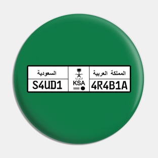 Saudi arabia car license plate Pin