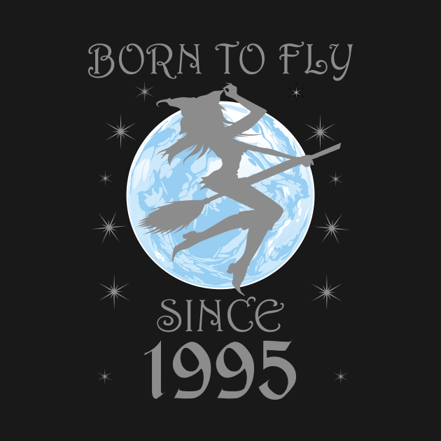 BORN TO FLY SINCE 1943 WITCHCRAFT T-SHIRT | WICCA BIRTHDAY WITCH GIFT by Chameleon Living