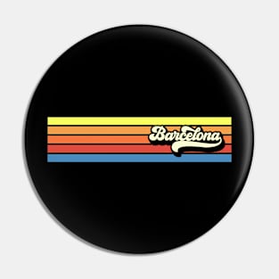 Barcelona Catalunia Spain retro vintage design 70s 80s Pin