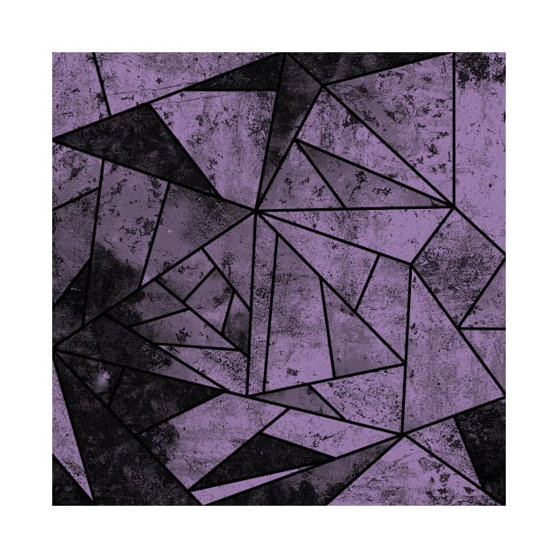 Lilac Purple and Black Geometric Pattern by speckled