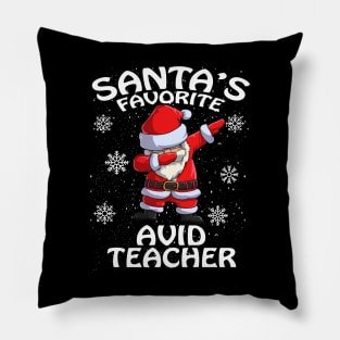 Santas Favorite Avid Teacher Christmas Pillow