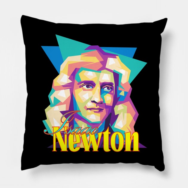 Isaac Newton wpap vintage Pillow by erika design