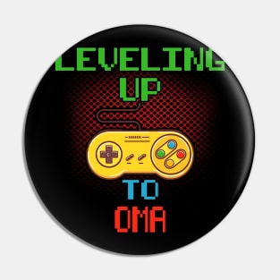 Promoted To OMA T-Shirt Unlocked Gamer Leveling Up Pin