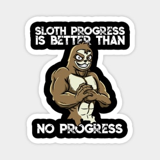 Workout Motivation Weightlifting Bodybuilder Sloth Gift Pun Magnet