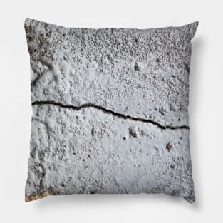 Single crack on a rough concrete texture Pillow