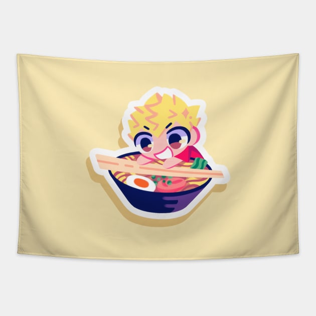 Ryuji Sakamoto ramen Tapestry by OkiComa