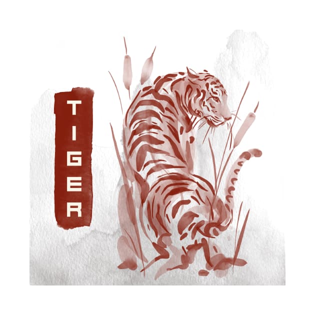 Watercolor Bengal Tiger by JaunzemsR