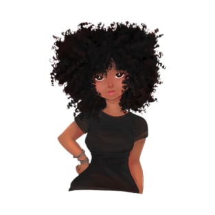 Naturally Curly Brown Skinned Woman T-Shirt
