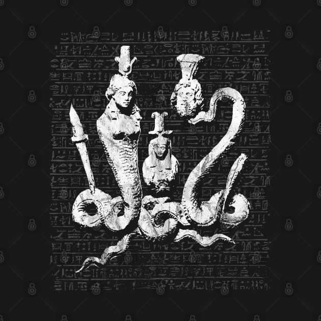 Serapis, Isis and Osiris, Egyptian Gods with Snake Bodies by the gulayfather