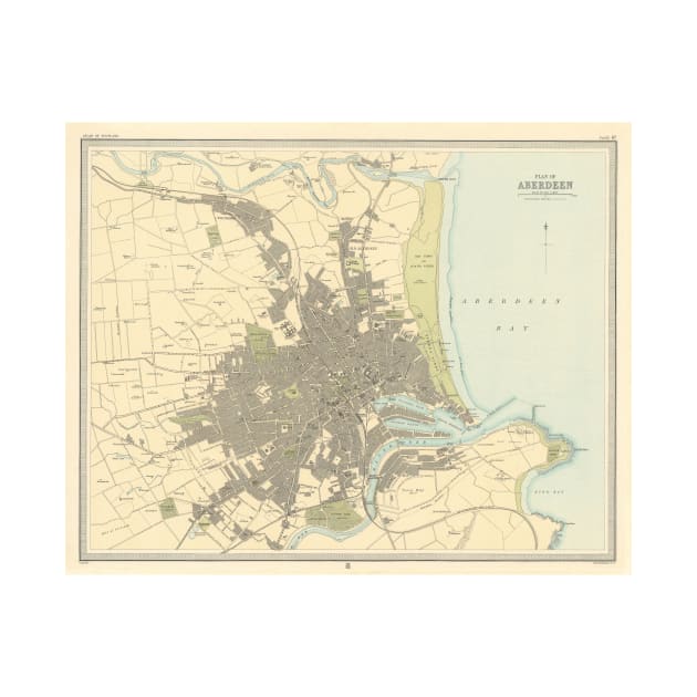 Vintage Aberdeen Scotland Map (1912) Vintage Scottish City of Aiberdeen Atlas by Bravuramedia