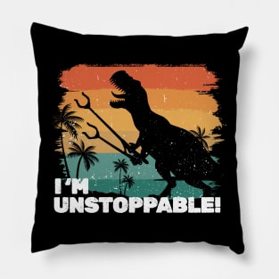 Im Unstoppable t-rex retro silhouette Grabbers Pillow