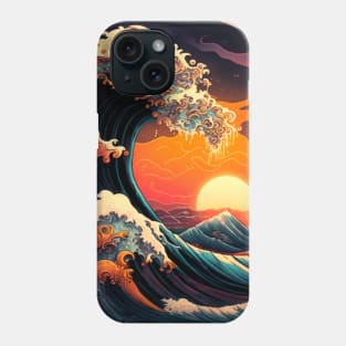 Sunset Great Waves Phone Case