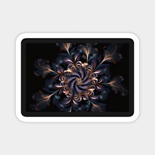 Abstract Floral Garden Botanical Print Magnet