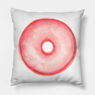 Watercolor Donut Pillow