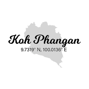 Ko Phangan Coordinates – Travel Lover Design T-Shirt