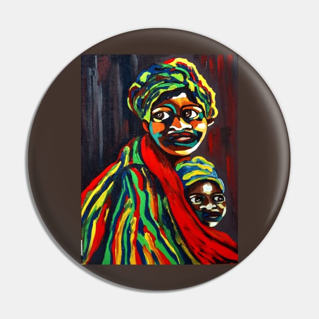 African Traditional Tribal Women Abstract Art Canvas Painting 8 Pin by PatrioTEEism
