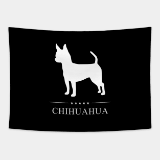 Chihuahua Dog White Silhouette Tapestry