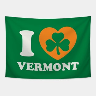 St Patricks Day Vermont Irish Shamrock Heart Tapestry