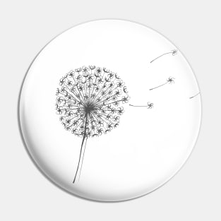 Dandelion Clock on Pink Pin
