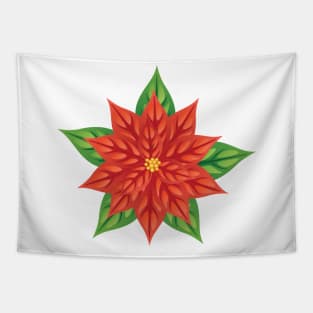 Cute Cartoon Poinsettia Tapestry