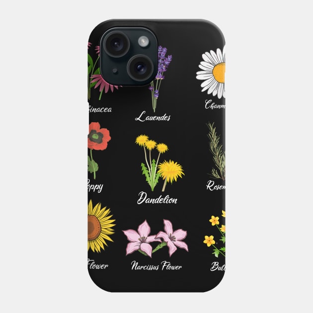 Vintage Botanical Floral Flower Love Grower Flower Gifts T-Shirt Phone Case by BioLite