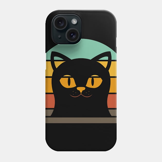 Retro Cat Vintage funny Cat Mom Dad Phone Case by Caskara