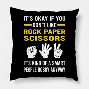 Smart People Hobby Rock Paper Scissors Pillow