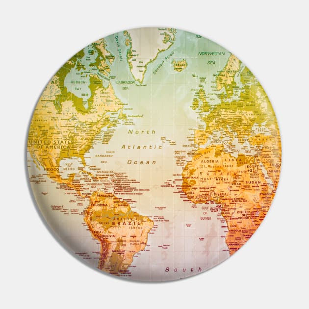 Colorful World Pin by calamarisky