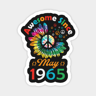 Funny Birthday Quote, Awesome Since May 1965, Retro Birthday Magnet