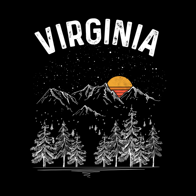 Vintage Retro Virginia State by DanYoungOfficial