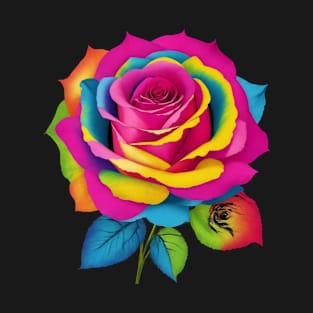 Colorful Rose Blossom T-Shirt