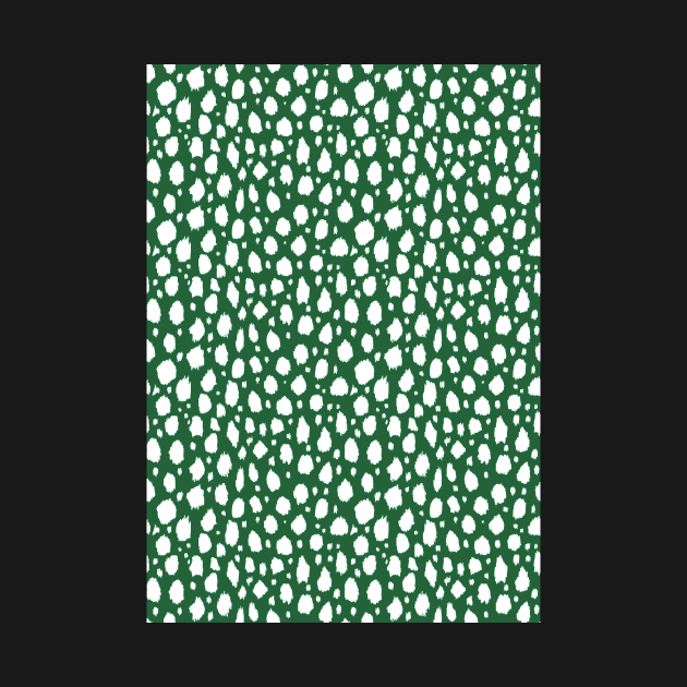 Green and White Spot Dalmatian Pattern by Juliewdesigns