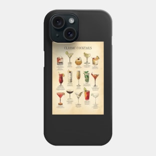 cocktail chart Phone Case