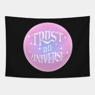 Trust The Universe Pink Aura Tapestry