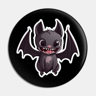 cute bat with fangs Pin