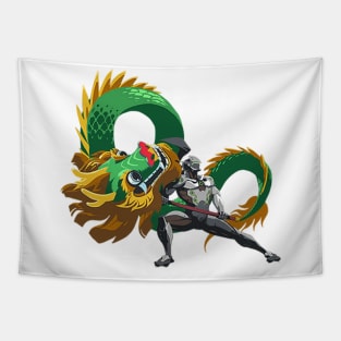 Genji Green Dragon Tapestry