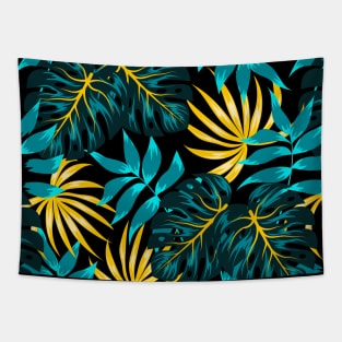 Multicolor leaves design pattern Tapestry