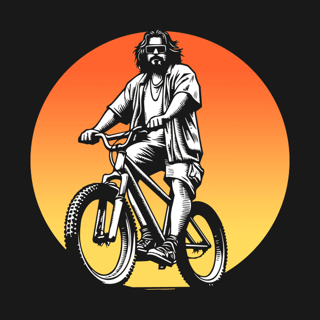 The Dude Lebowski Mountain Bike Graphic Design by robotbasecamp