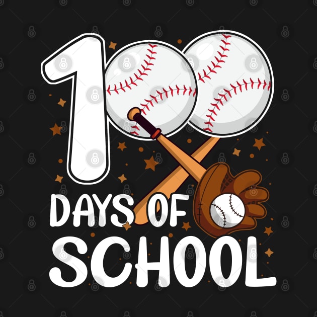 100 Days of School Baseball Coach Baseball Student Men Women by Gendon Design