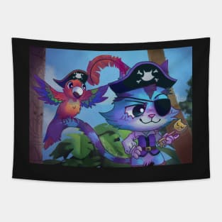 Yo ho ho and Meow Meow Meow Tapestry