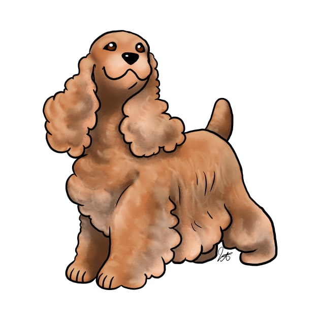 Dog - Cocker Spaniel - Red Golden by Jen's Dogs Custom Gifts and Designs