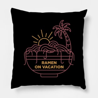Ramen on Vacation Pillow