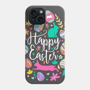 happy easter, egg, rabbit, bunny Phone Case