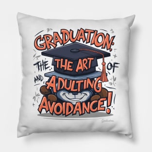 Streetwise Grad Mastering Adulting Avoidance Pillow