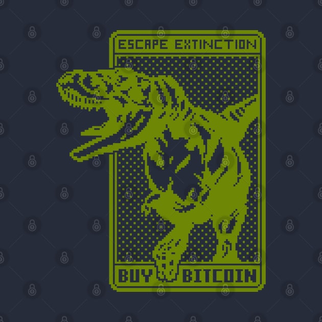 Bitcoin Escape Extinction Pixel Art by CyberRex