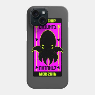 Worship Cthulhu Propaganda Poster (Distressed Edition) Phone Case