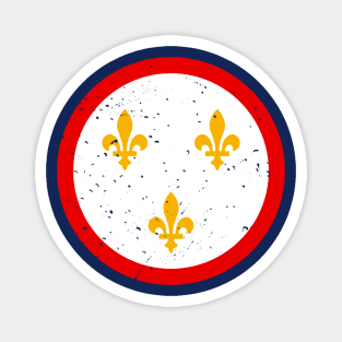 Retro New Orleans Louisiana City Flag // Vintage NOLA Grunge Emblem Magnet