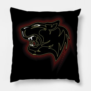 Tiger Angry Red Shadow Pillow