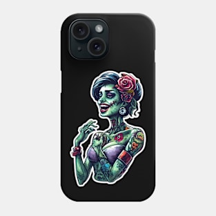 Zombie Apocalypse, Female Zombie, Cool, Girl, Undead, Scary, Funny Zombies Phone Case